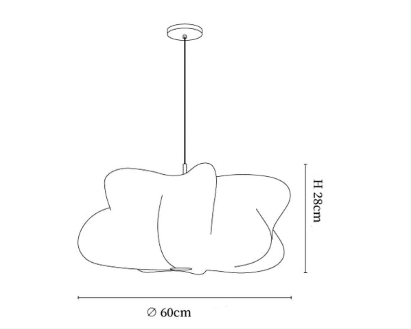 SkySilk pendellampe mål 60 cm diameter