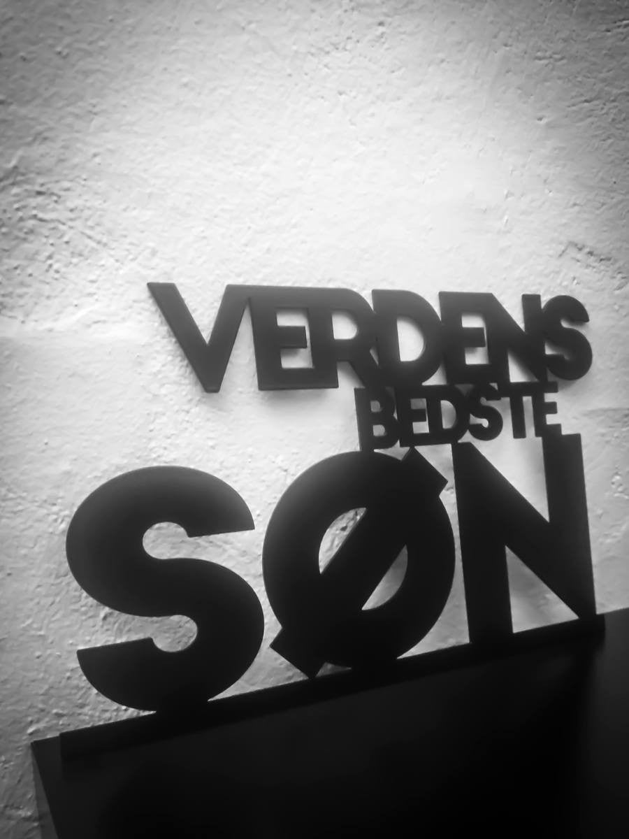 Weltbester Sohn - Schwarz lackiert 31,5x20cm