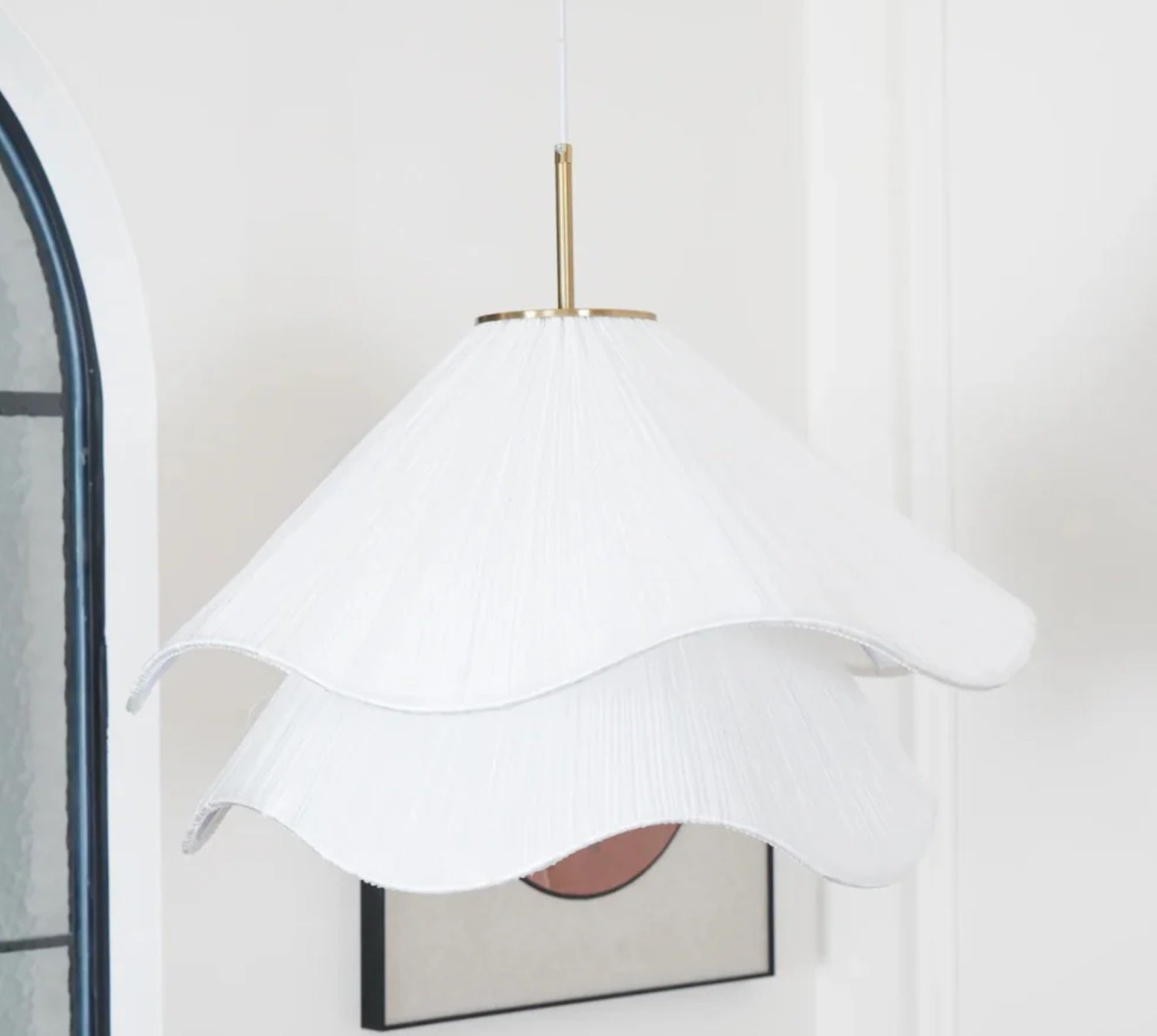 Ethereal Bloom pendellampe hvid skærm detalje
