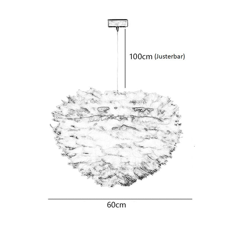 Lufira pendellampe 60 cm – mål og størrelsesoversigt