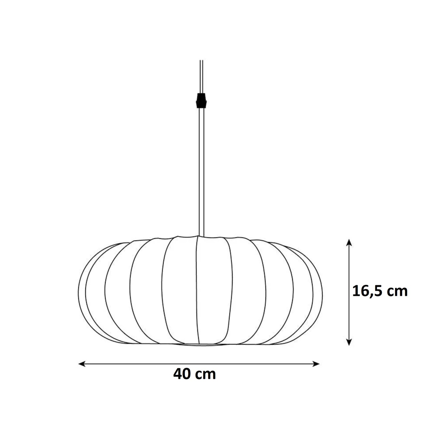 Pumpkin Glow pendellampe 40 cm måltegning