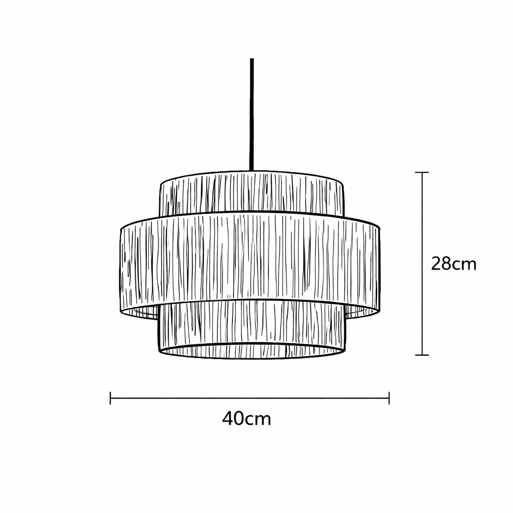 Samoa pendellampe 40 cm måltegning