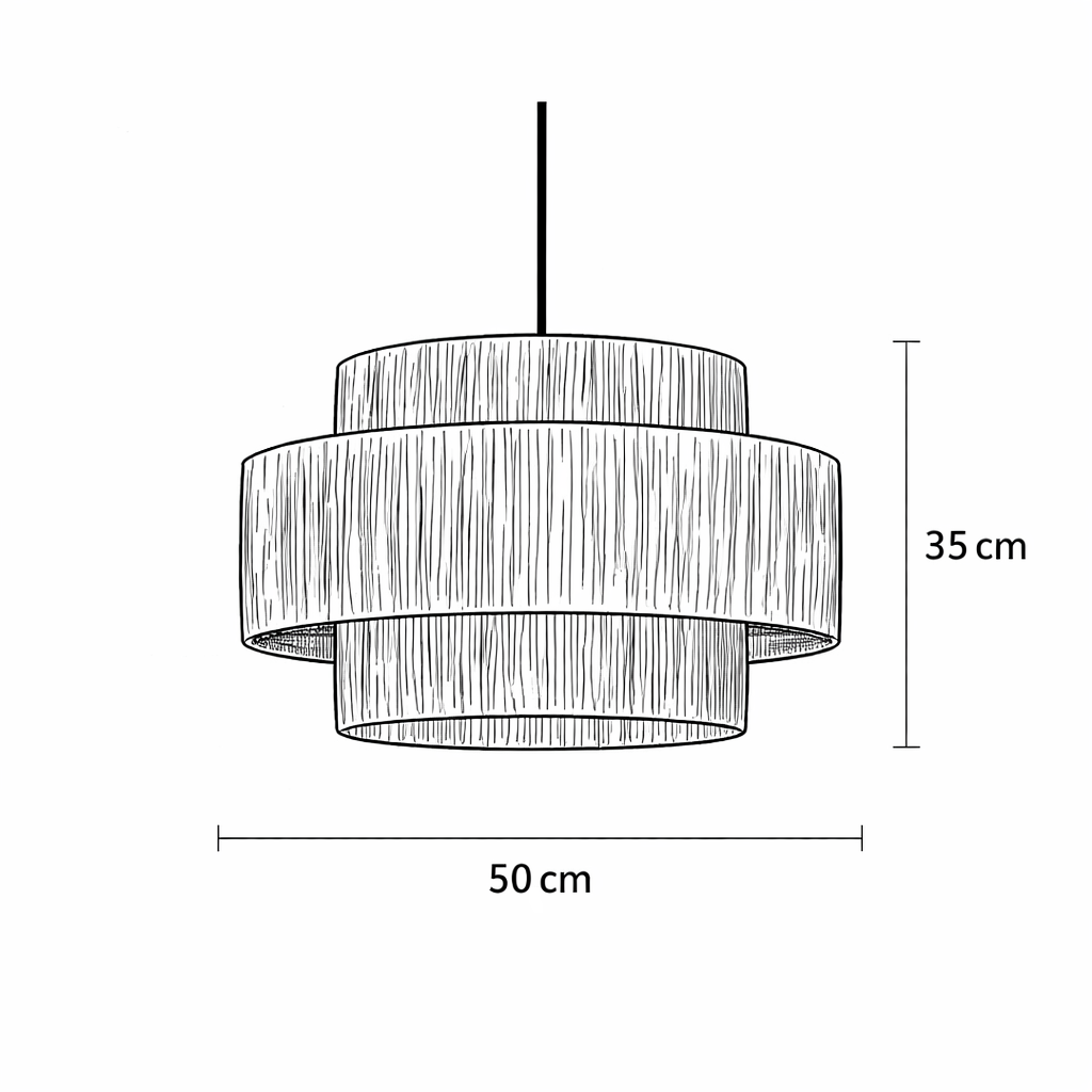 Samoa pendellampe 50 cm måltegning