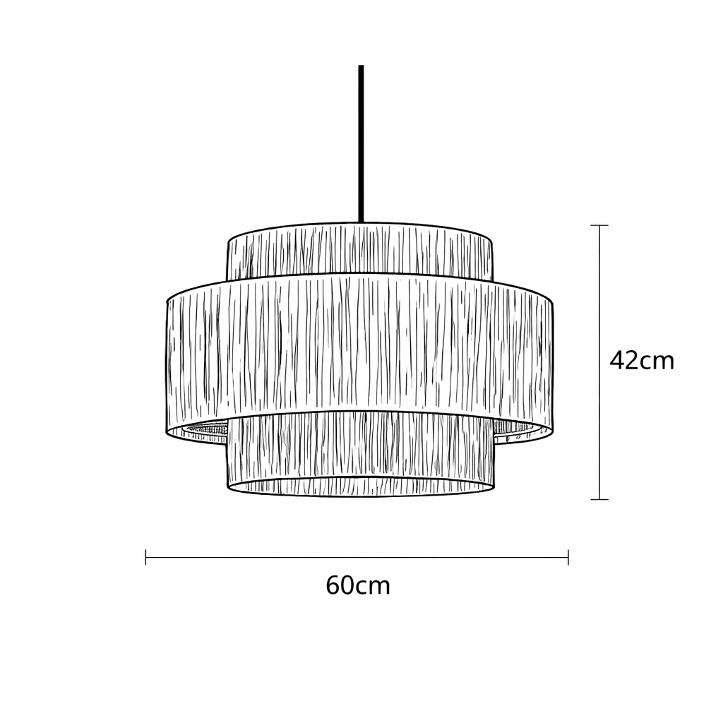 Samoa pendellampe 60cm måltegning