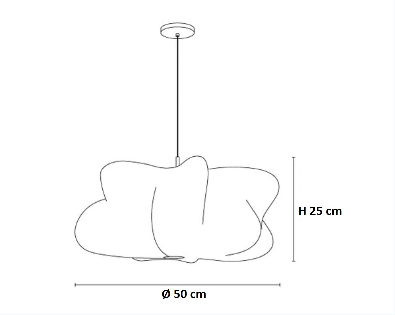 SkySilk pendellampe mål 50 cm diameter