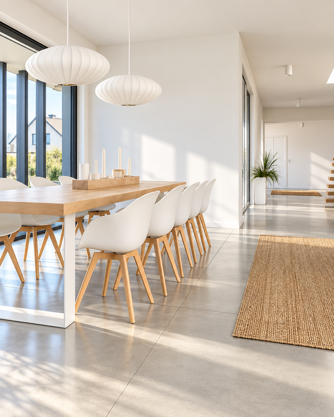 UFO Glow pendellampe over spisebord