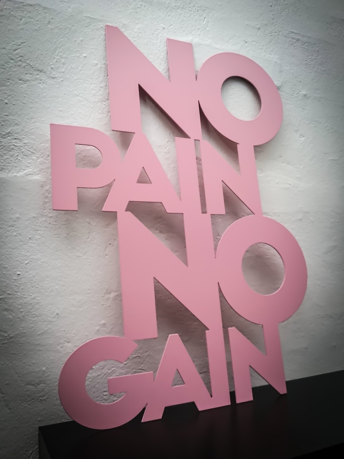 Ohne Fleiß kein Preis - Rosa lackiert 44x62cm