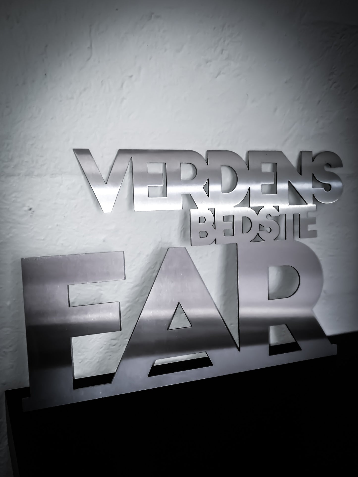 Verdens bedste far - Rustfri stål 31x20cm