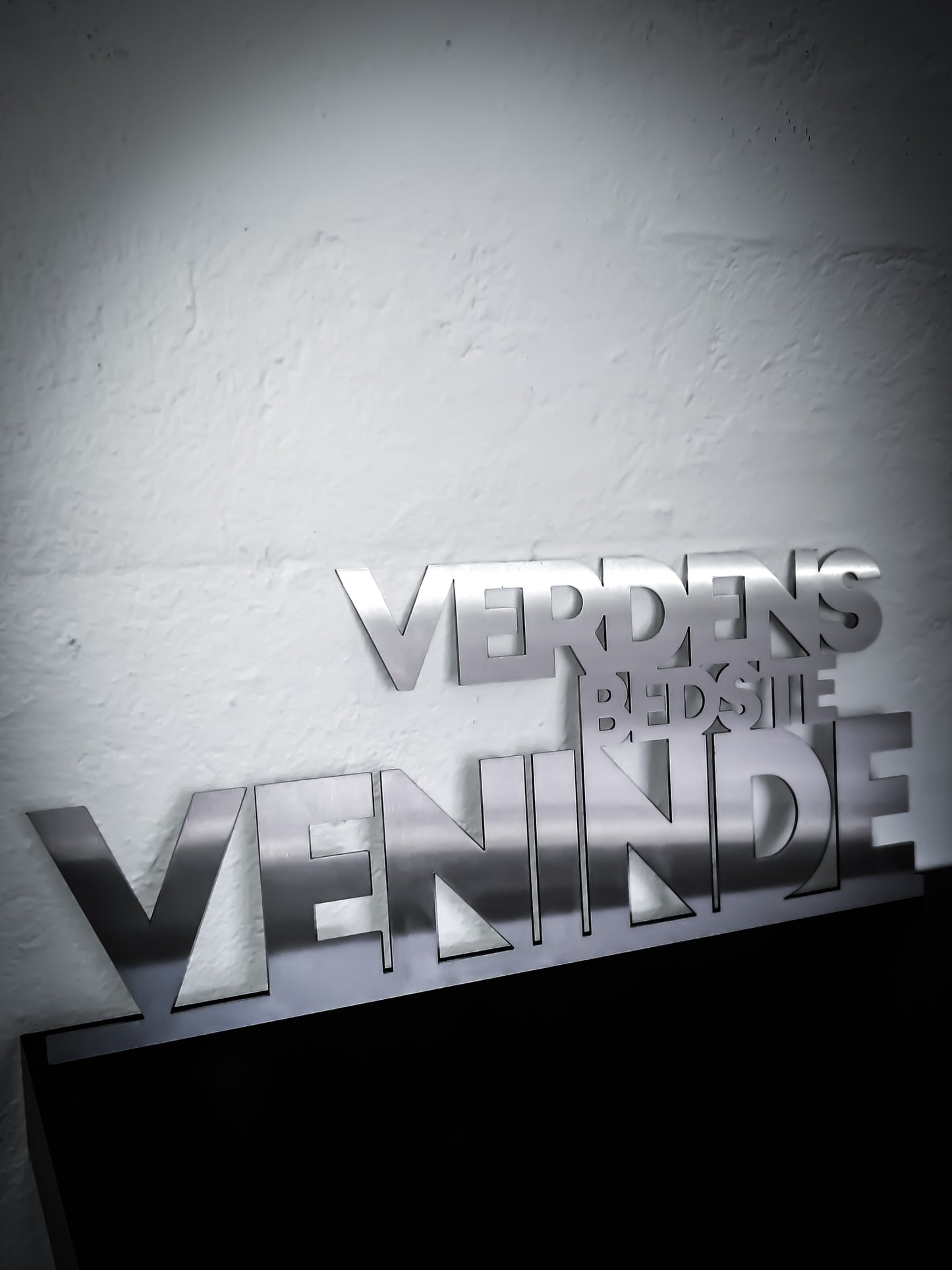 Verdens bedste veninde - Rustfri stål 42x17,5cm