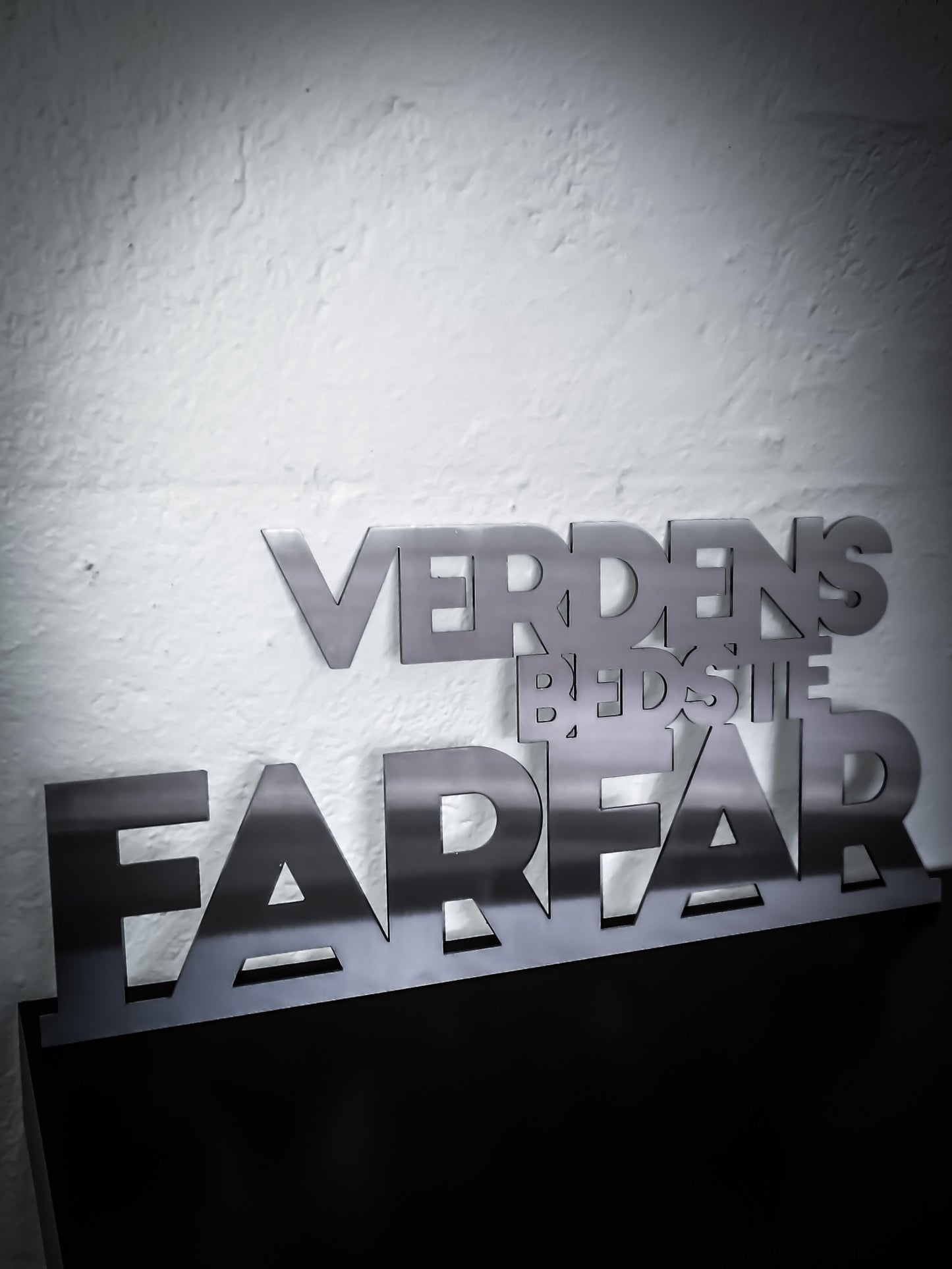 Verdens bedste farfar - Rustfri stål 37x16,5cm