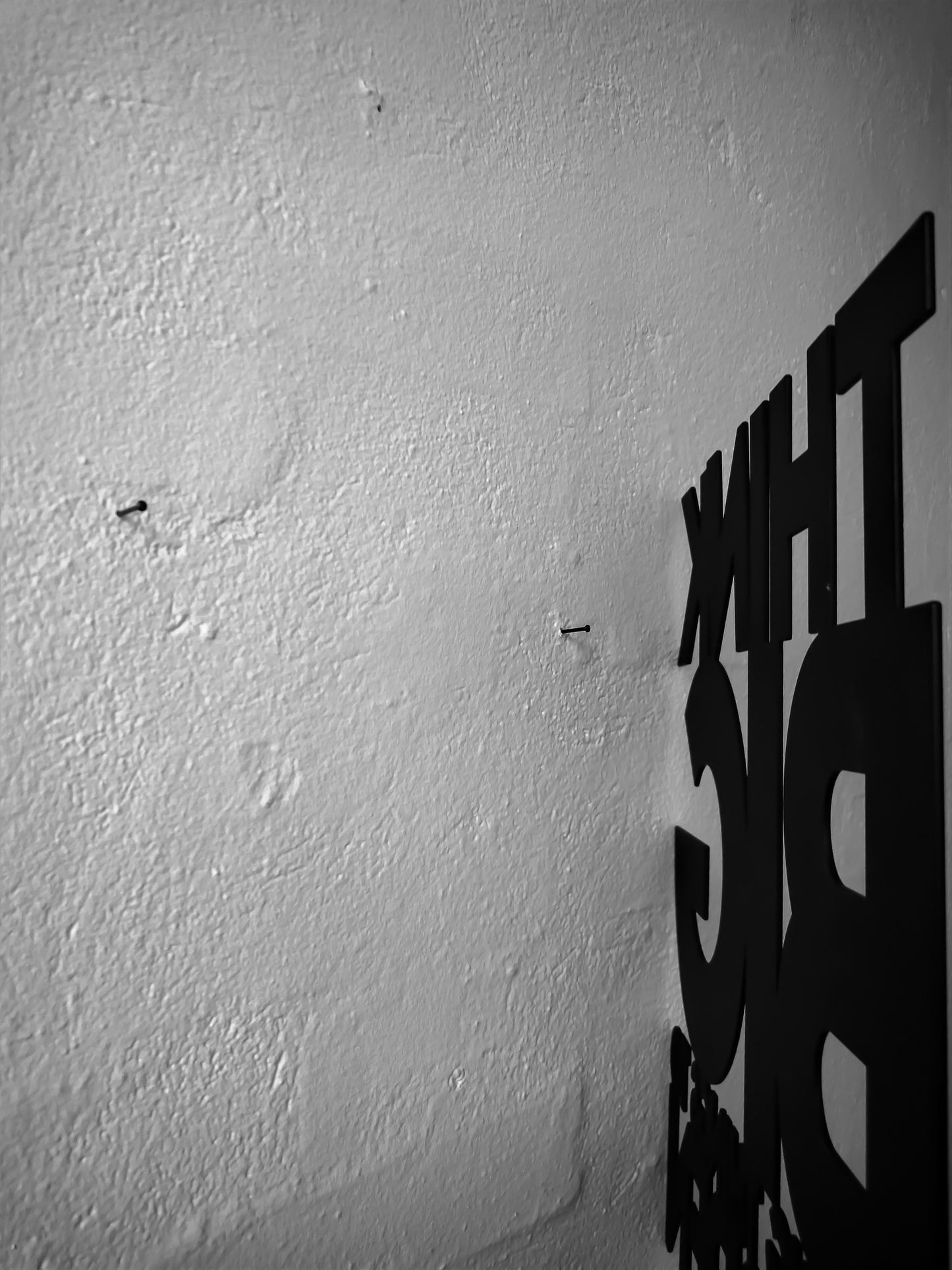 Think big for big thinks to happen - Rustfri stål 50x63,5cm